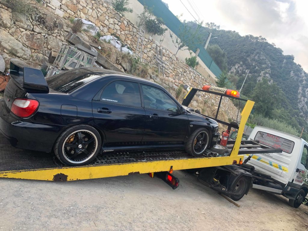 depannage remorquage subaru probleme moteur castagnier nice