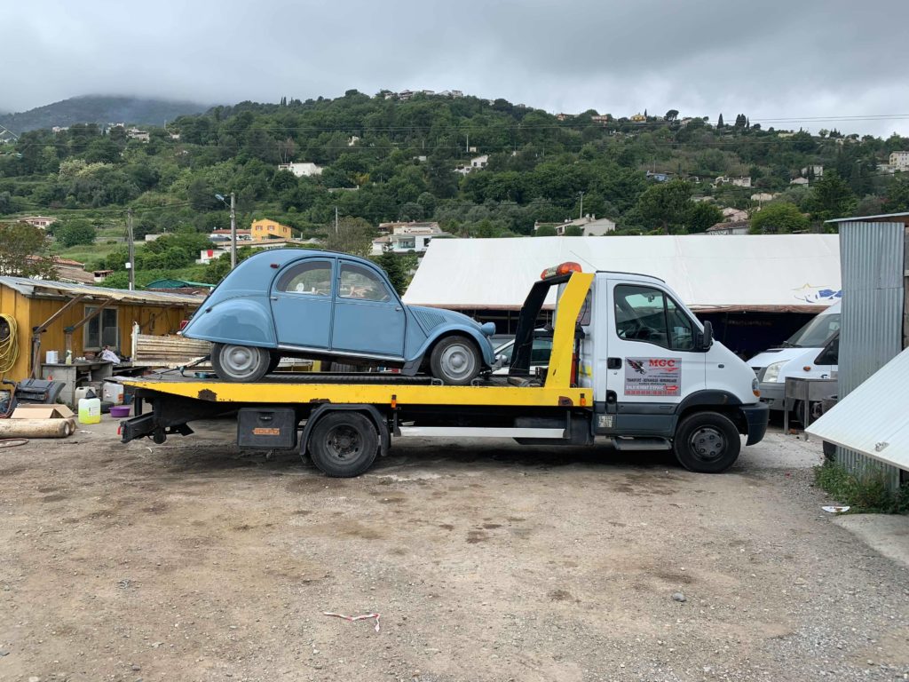 remorquer 2cv a restaurer de roquebiliere à grasse